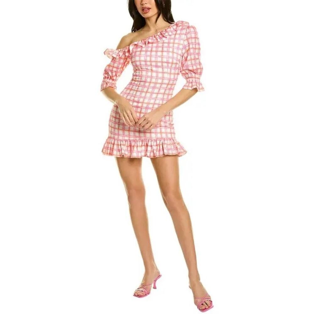 New Atoir NWT Pink Striped Ruffle The Esmeray Mini Dress Size Medium US 10